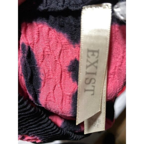 Exist Tie Dye Beach dress one size Pink and black boho vacation - Picture 3 of 4